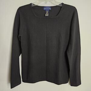 Charter Club 100% Merino Wool Sweater Womens Small Long Sleeve Scoop Neck Preppy